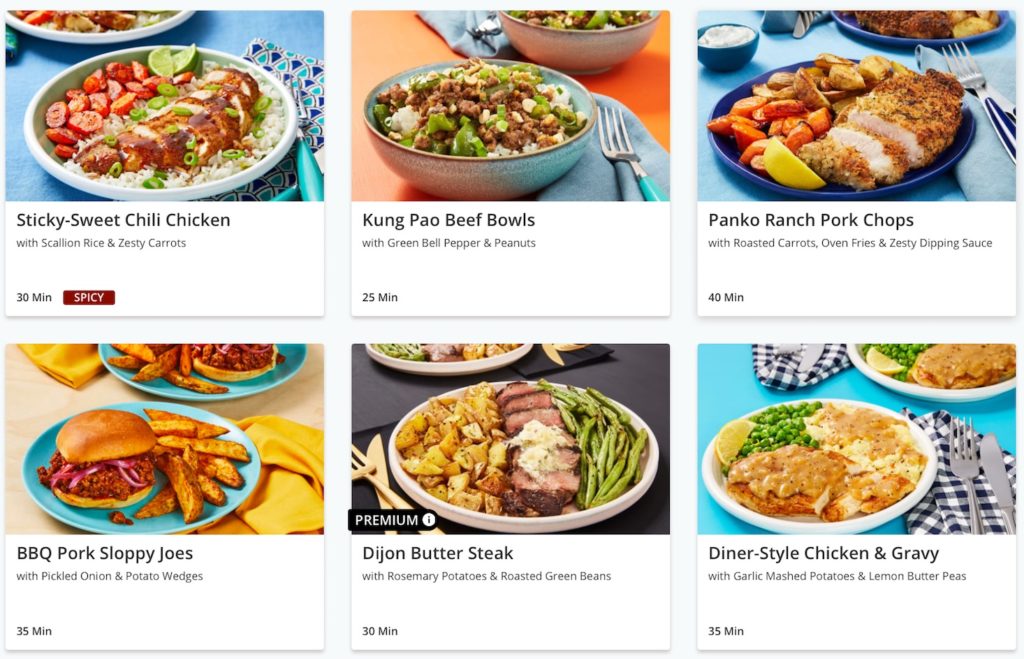 Popular Meals from EveryPlate