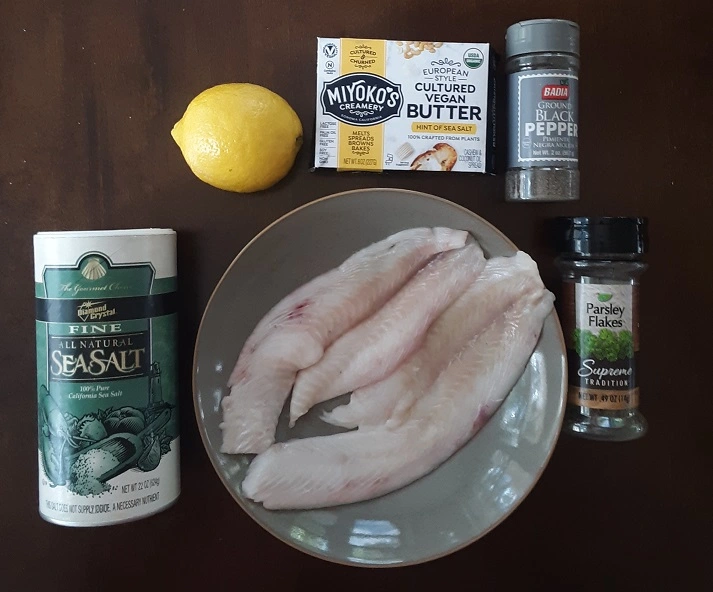 Ingredients Needed for Oven Baked Rockfish with Lemon Butter