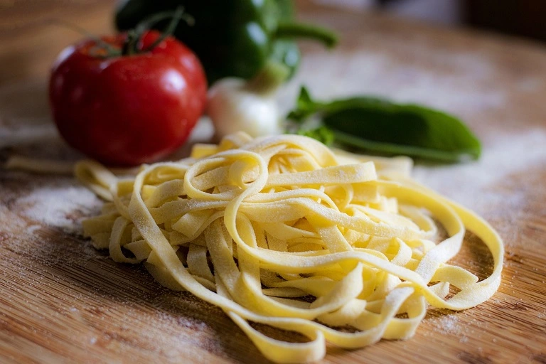 Fresh pasta without sauce